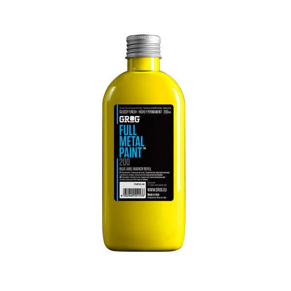 Grog Full Metal Paint Refill - 200ml - Flash Yellow