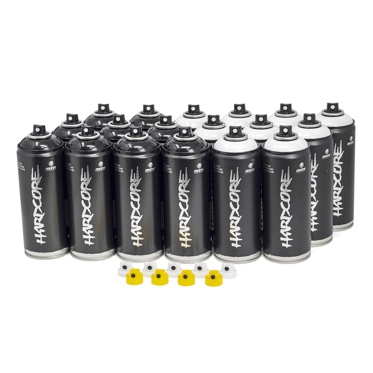 MTN Hardcore Black &amp; White Throwie 18 Combo | Spray Planet